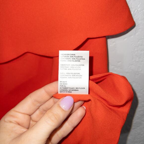 Coincidence & Chance Urban Outfitters Orange Scalloped Peplum Dress 2 - Picture 5 of 8